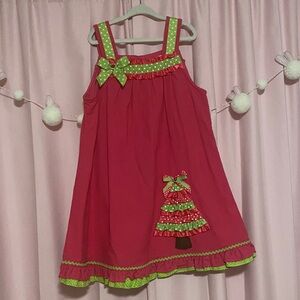 Rare Editions Pink Dress with Green Accents